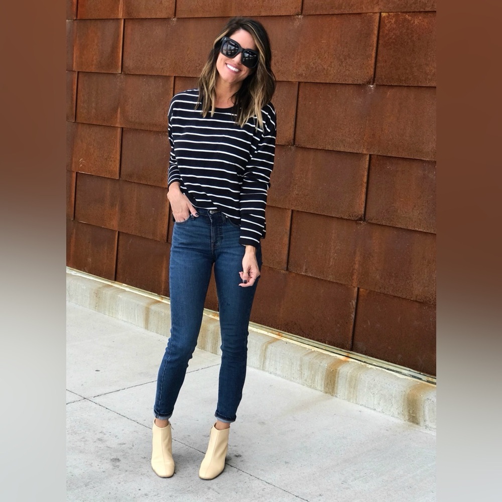 Everlane “The Mid Rise Skinny” Dark Wash Ankle Length Jeans Size 28